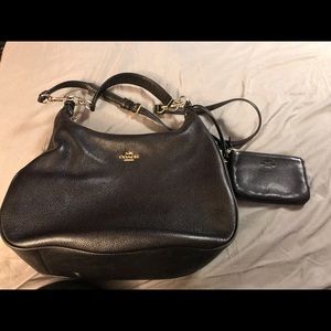 COACH leather bag and wallet